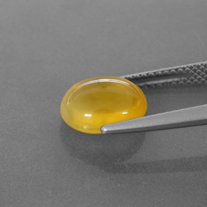 2.44캐럿 천연 노란색 파이어 오팔, 투명한, 투명/반투명