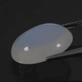 12.70캐럿 천연 화이트 파이어 오팔, 투명한, 18.6×14.7 mm, 투명/반투명