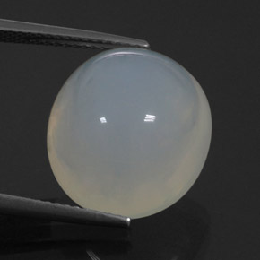 12.53캐럿 천연 화이트 파이어 오팔, 투명한, 16.4×14.7 mm, 투명/반투명