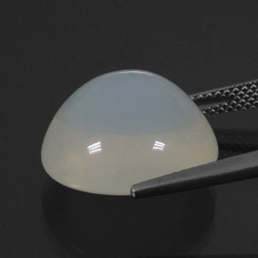 12.53캐럿 천연 화이트 파이어 오팔, 투명한, 16.4×14.7 mm, 투명/반투명