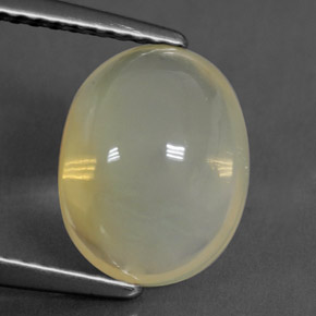 2.87캐럿 천연 화이트 옐로우 파이어 오팔, 투명한, 10.5×8.2 mm, 투명/반투명