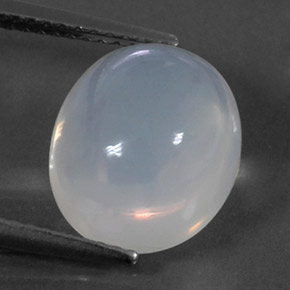 4.96캐럿 천연 화이트 파이어 오팔, 투명한, 11.9×10.3 mm, 투명/반투명