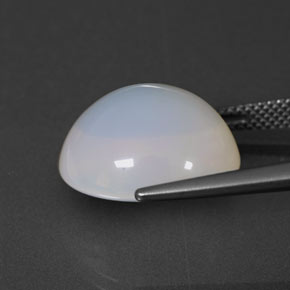 12.28캐럿 천연 화이트 파이어 오팔, 투명한, 16.4×14.7 mm, 투명/반투명