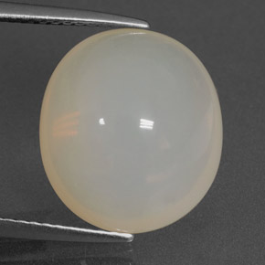 8.68캐럿 천연 옐로우 화이트 파이어 오팔, 투명한, 14.3×12.7 mm, 투명/반투명
