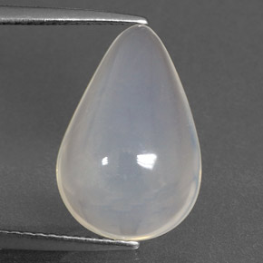 4.07캐럿 천연 옐로우 화이트 파이어 오팔, 배 모양, 15.2×10.3 mm, 투명한