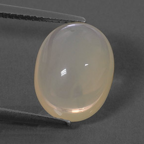 4.40캐럿 천연 옐로우 화이트 파이어 오팔, 타원형 컷, 12.8×9.8 mm, 투명한