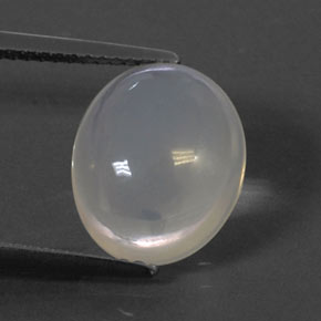 4.47캐럿 천연 옐로우 화이트 파이어 오팔, 타원형 컷, 12.6×10.7 mm, 투명한