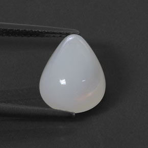 2.68캐럿 천연 화이트 파이어 오팔, 투명한, 11.5×8.6 mm, 투명/반투명