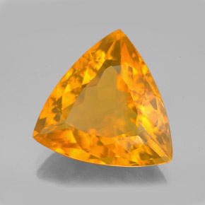 8.88캐럿 천연 옐로우 오렌지 파이어 오팔, 트릴리언, 17×16.3 mm, 투명한