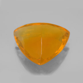 8.88캐럿 천연 옐로우 오렌지 파이어 오팔, 트릴리언, 17×16.3 mm, 투명한