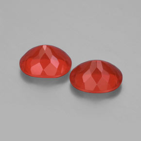 캐럿 천연 붉은 오렌지 파이어 오팔 보석, 타원형 컷, 투명한