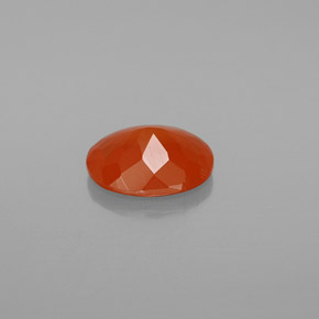 1.19캐럿 천연 붉은빛 오렌지 파이어 오팔, 타원형 컷, 9.2×7.2 mm, 투명한