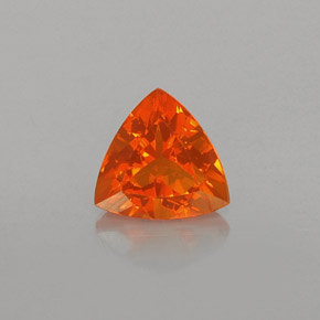 0.57캐럿 천연 오렌지 파이어 오팔, 트릴리언, 6.2×6.1 mm, 투명한