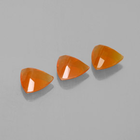 캐럿 천연 오렌지 파이어 오팔 보석, 트릴리언, 6.2×6.1 mm, 투명한