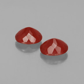 캐럿 천연 붉은 오렌지 파이어 오팔 보석, 타원형 컷, 투명한