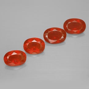 2.77캐럿 천연 미디엄 레드 파이어 오팔 보석, 타원형 컷, 투명한