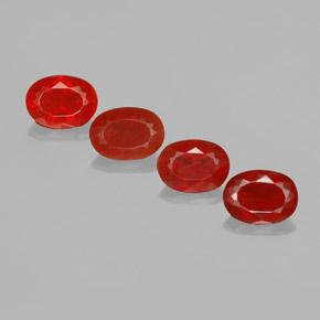 3.82캐럿 천연 파이어 레드 파이어 오팔 보석, 타원형 컷, 8.3×6 mm, 투명한