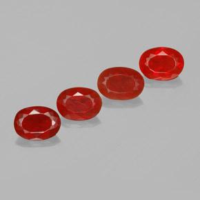 3.82캐럿 천연 파이어 레드 파이어 오팔 보석, 타원형 컷, 8.3×6 mm, 투명한