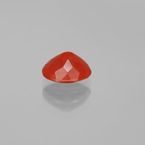 1.10캐럿 천연 붉은빛 오렌지 파이어 오팔, 타원형 컷, 8×6.3 mm, 투명한