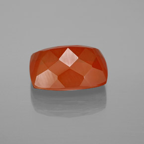 3.70캐럿 천연 오렌지 파이어 오팔, 쿠션 컷, 12.2×9.4 mm, 투명한