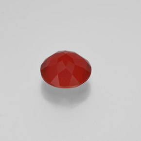1.79캐럿 천연 붉은빛 오렌지 파이어 오팔, 라운드 컷, 8.98 mm, 투명한