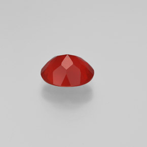 1.47캐럿 천연 붉은빛 오렌지 파이어 오팔, 타원형 컷, 9.2×7.1 mm, 투명한