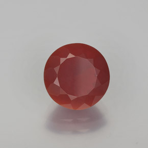 2.00캐럿 천연 붉은빛 오렌지 파이어 오팔, 라운드 컷, 8.93 mm, 투명한