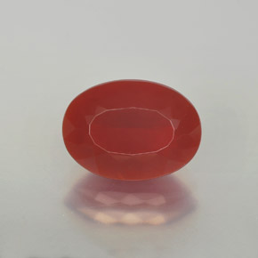 1.90캐럿 천연 파이어 레드 파이어 오팔, 타원형 컷, 투명한