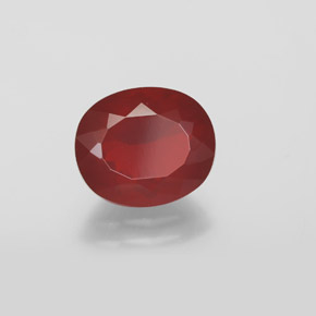 1.95캐럿 천연 오렌지 레드 파이어 오팔, 투명한, 9.7×8.3 mm, 투명/반투명