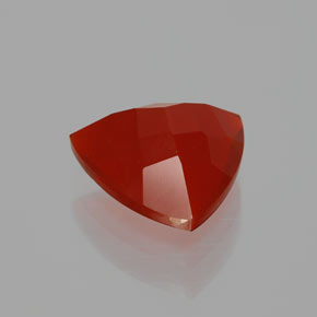 2.46캐럿 천연 오렌지 레드 파이어 오팔, 트릴리언, 10.5×10.1 mm, 투명한