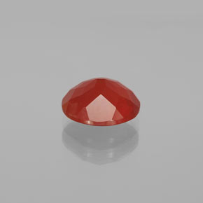 2.24캐럿 천연 붉은빛 오렌지 파이어 오팔, 타원형 컷, 10.1×8.8 mm, 투명한