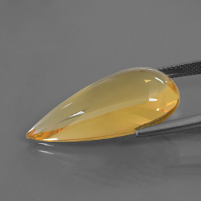 15.86캐럿 천연 골든 파이어 오팔, 배 모양, 투명한