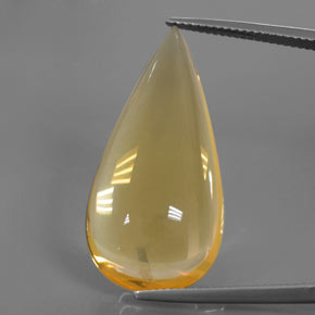 18.36캐럿 천연 미디엄 골든 파이어 오팔, 배 모양, 투명한