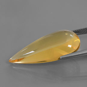 18.36캐럿 천연 미디엄 골든 파이어 오팔, 배 모양, 투명한