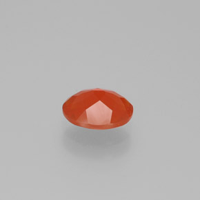 0.74캐럿 천연 붉은빛 오렌지 파이어 오팔, 타원형 컷, 7.4×6.1 mm, 투명한