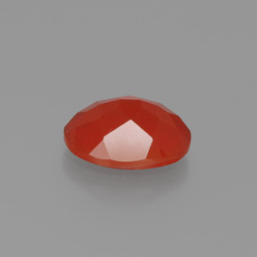 1.24캐럿 천연 붉은빛 오렌지 파이어 오팔, 타원형 컷, 8.6×7.1 mm, 투명한