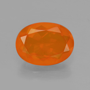 2.00캐럿 천연 오렌지 파이어 오팔, 타원형 컷, 11.4×8.4 mm, 투명한