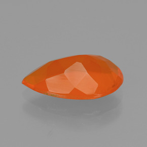 1.46캐럿 천연 오렌지 파이어 오팔, 배 모양, 11.8×7.7 mm, 투명한