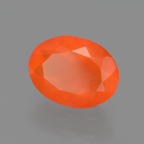 1.63캐럿 천연 오렌지 파이어 오팔, 타원형 컷, 10.7×8 mm, 투명한