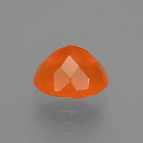 1.09캐럿 천연 오렌지 파이어 오팔, 타원형 컷, 8.5×6.6 mm, 투명한
