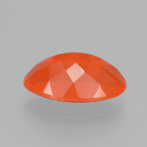 2.58캐럿 천연 오렌지 파이어 오팔, 타원형 컷, 13.9×8.7 mm, 투명한