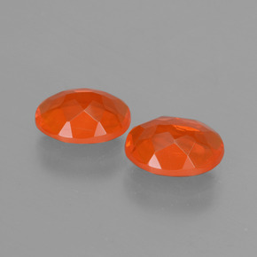 캐럿 천연 오렌지 파이어 오팔 보석, 타원형 컷, 7.8×6.1 mm, 투명한