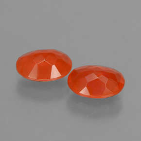 1.23캐럿 천연 인텐스 오렌지 파이어 오팔 보석, 타원형 컷, 8.1×6.1 mm, 투명한