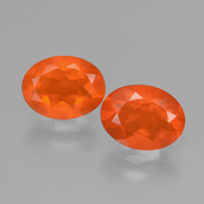 1.57캐럿 천연 파이어 오렌지 파이어 오팔 보석, 타원형 컷, 8×6.2 mm, 투명한