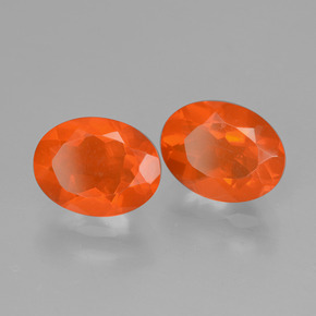 1.57캐럿 천연 파이어 오렌지 파이어 오팔 보석, 타원형 컷, 8×6.2 mm, 투명한
