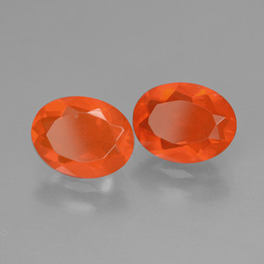 1.35캐럿 천연 파이어 오렌지 파이어 오팔 보석, 타원형 컷, 7.9×6.1 mm, 투명한