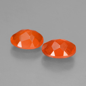 1.35캐럿 천연 파이어 오렌지 파이어 오팔 보석, 타원형 컷, 7.9×6.1 mm, 투명한