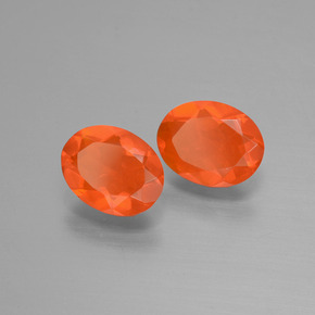 1.15캐럿 천연 미디엄 오렌지 파이어 오팔 보석, 타원형 컷, 7.9×6 mm, 투명한