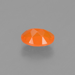0.48캐럿 천연 오렌지 파이어 오팔, 타원형 컷, 7×5.1 mm, 투명한