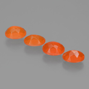 캐럿 천연 오렌지 파이어 오팔 보석, 타원형 컷, 7×5.1 mm, 투명한
